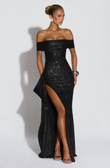 Joyce Maxi Dress - Black Sparkle Dress Babyboo Fashion Premium Exclusive Design