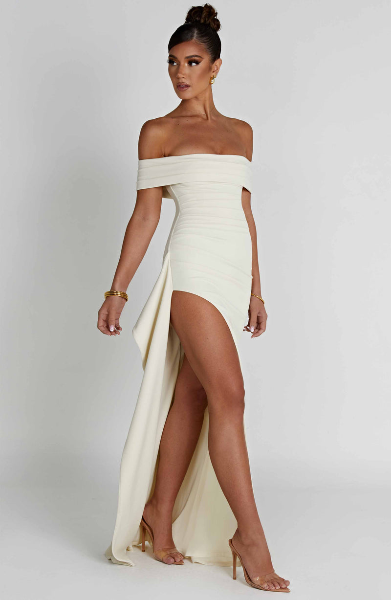 Joyce Maxi Dress - Ivory Dress Babyboo Fashion Premium Exclusive Design