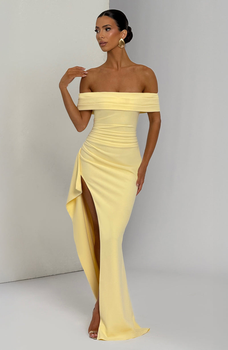 babyboo joyce maxi dress Joyce Maxi Dress - Lemon: Elegant Yellow Maxi Dress