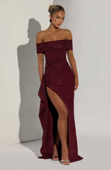 Joyce Maxi Dress - Wine Sparkle Dress Babyboo Fashion Premium Exclusive Design