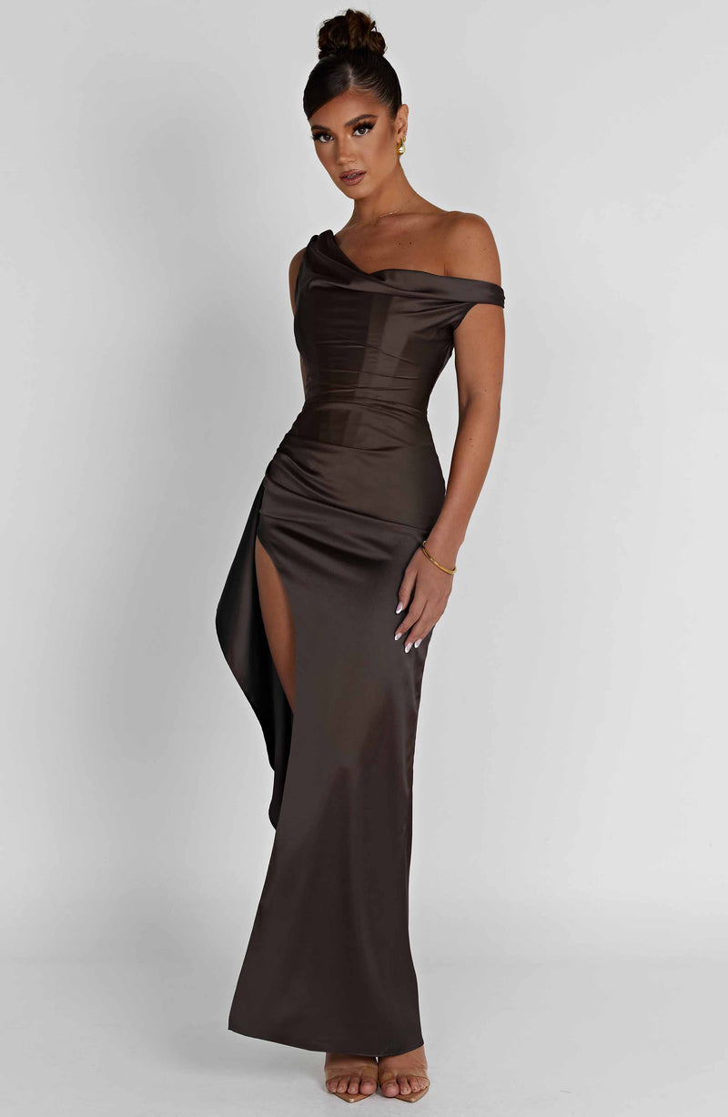 Juliene Maxi Dress - Charcoal Dress Babyboo Fashion Premium Exclusive Design