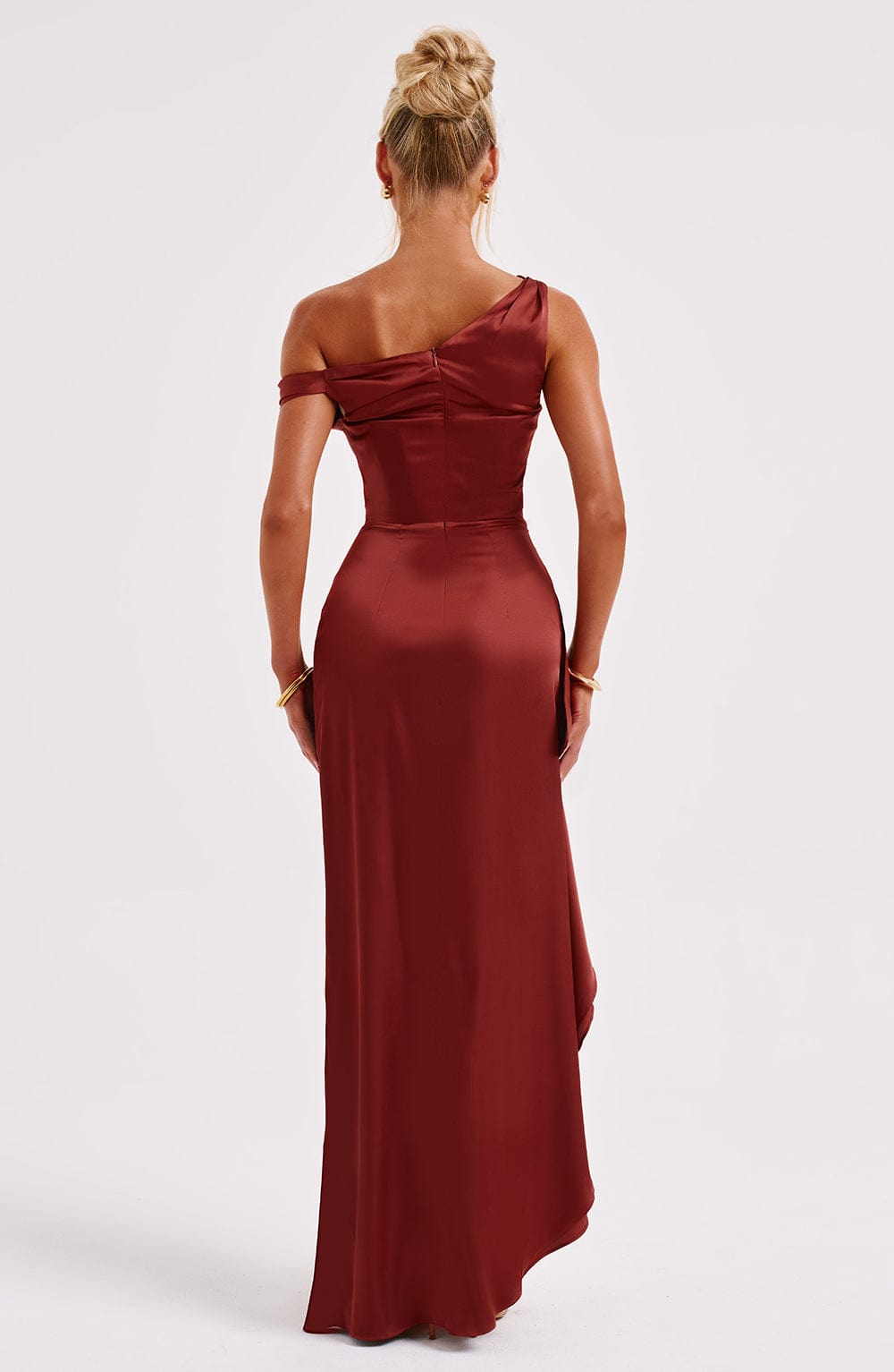 Juno Halterneck Maxi Dress - Rust Orange