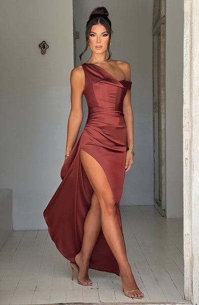 Juliene Maxi Dress - Rust Dress XS Babyboo Fashion Premium Exclusive Design