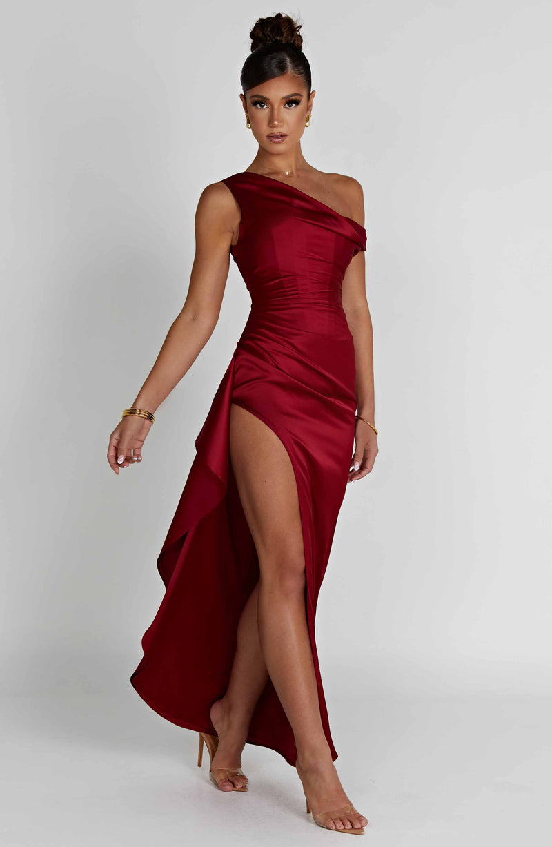 Juliene Maxi Dress - Wine Dress Babyboo Fashion Premium Exclusive Design