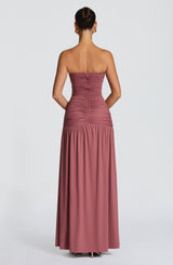 Junia Maxi Dress - Rose Brown Dress Babyboo Fashion Premium Exclusive Design