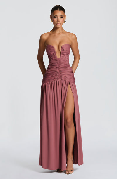 Babyboo Junia Maxi Dress in Rose Brown Size S