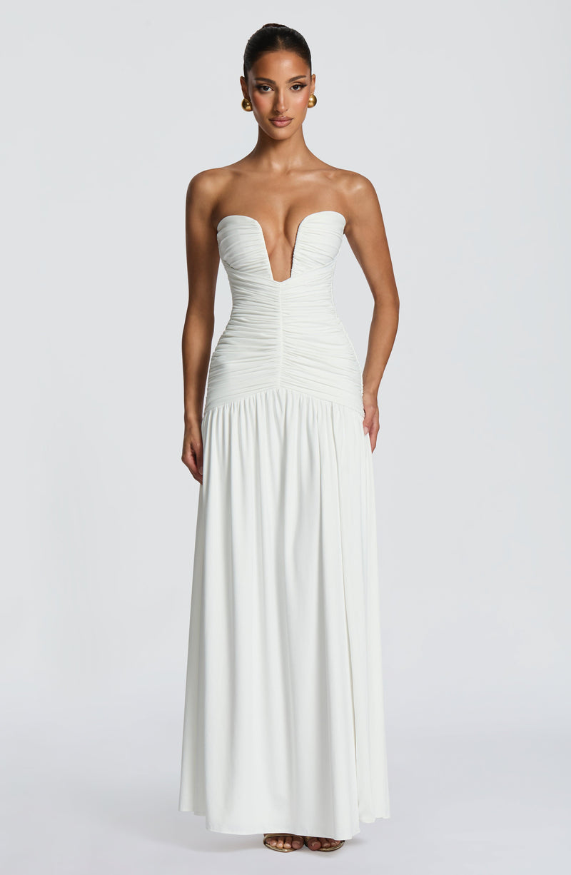Shop the Junia Maxi Dress - White | Babyboo Fashion Shop the Junia Maxi Dress - White | Babyboo Fashion