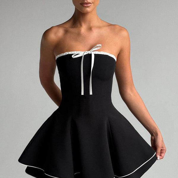 Black/White Juno Mini Dress | Playful and Polished