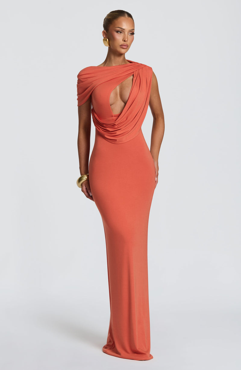 Kalina Maxi Dress in Burnt Orange | Babyboo Fashion Kalina Maxi Dress in Burnt Orange | Babyboo Fashion
