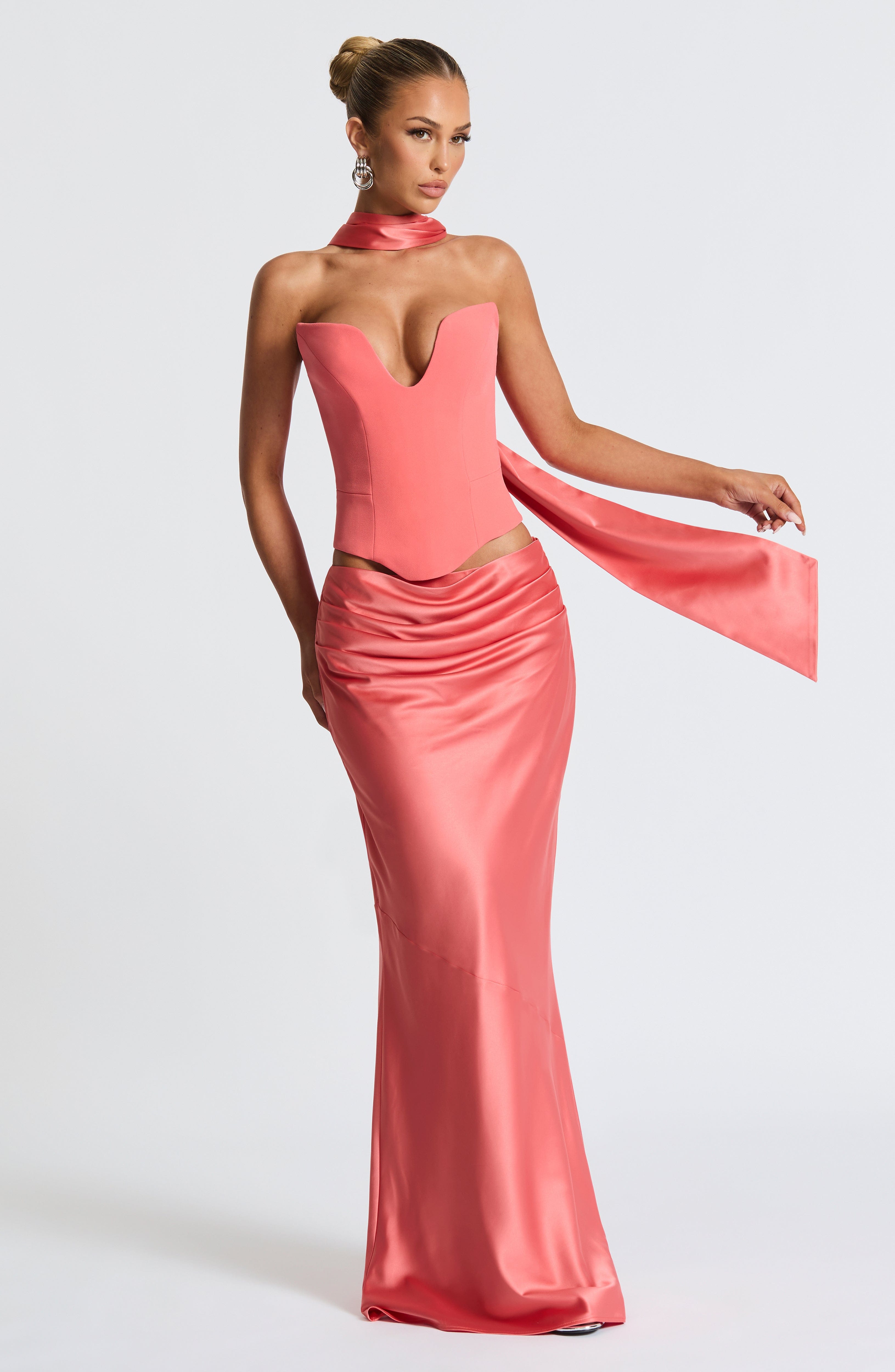 Vintage Corset/CORAL PINK