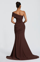 Kasia Gown - Plum Brown Dress Babyboo Fashion Premium Exclusive Design