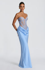 Kathleen Maxi Dress - Powder Blue Dress Babyboo Fashion Premium Exclusive Design
