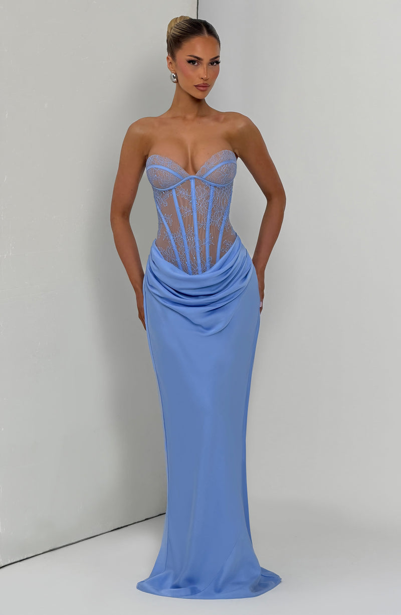 Babyboo Kathleen Maxi Dress in Powder Blue Size L