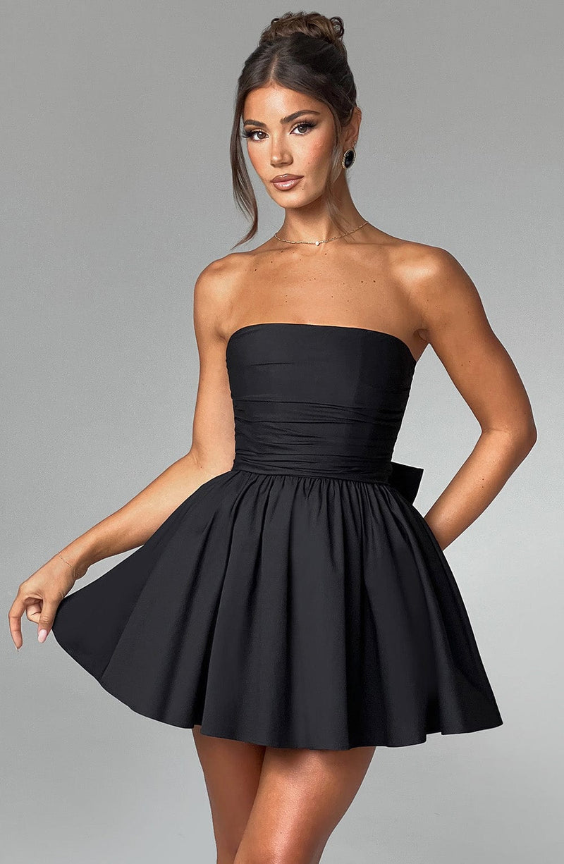 Katrina Mini Dress - Black Babyboo Fashion Katrina Mini Dress - Black Babyboo Fashion