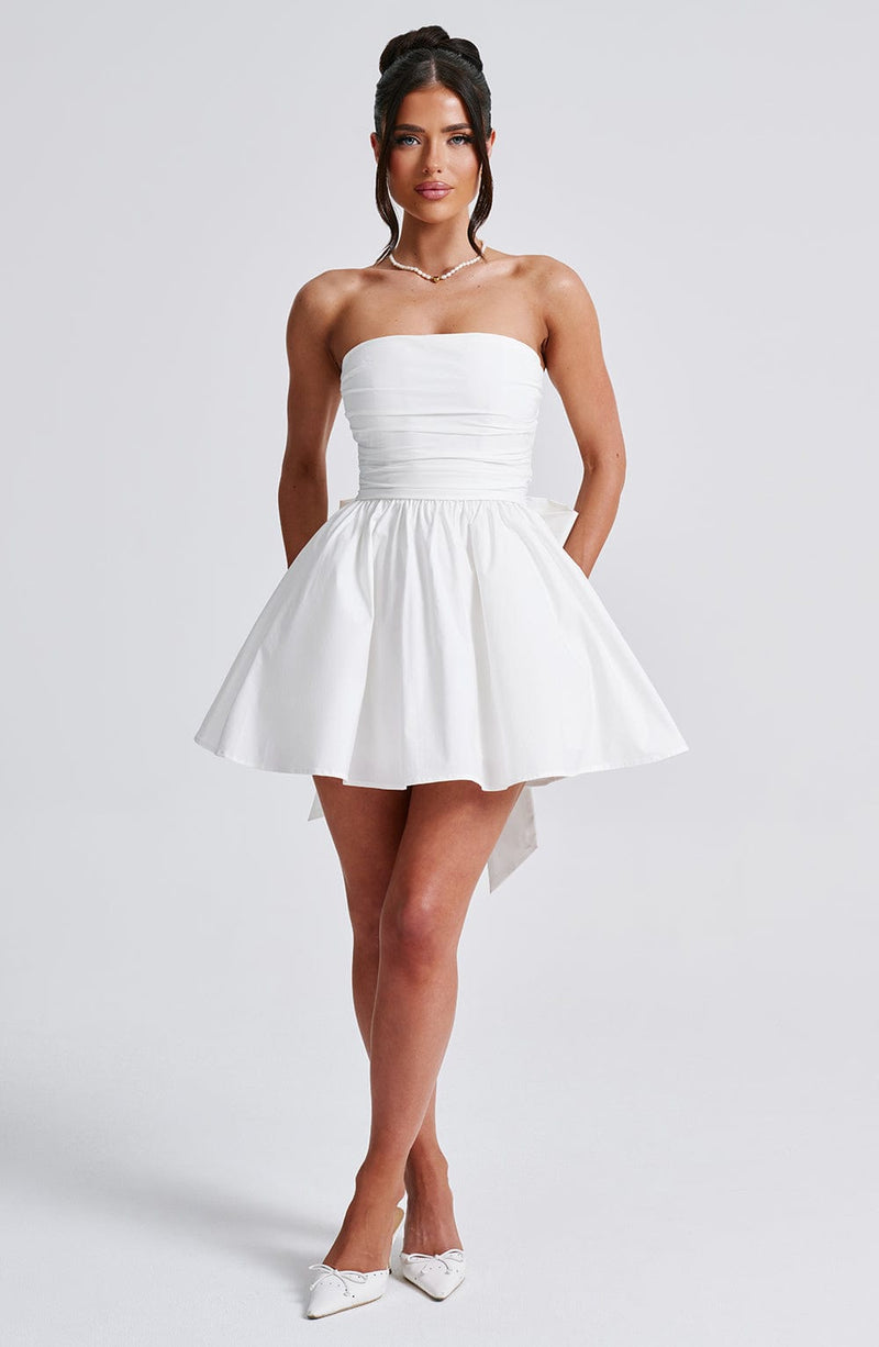 Katrina Mini Dress - Ivory Babyboo Fashion Katrina Mini Dress - Ivory Babyboo Fashion
