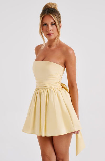Katrina Mini Dress - Lemon Dress Babyboo Fashion Premium Exclusive Design