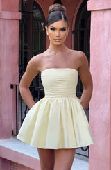 Katrina Mini Dress - Lemon Dress XS Babyboo Fashion Premium Exclusive Design