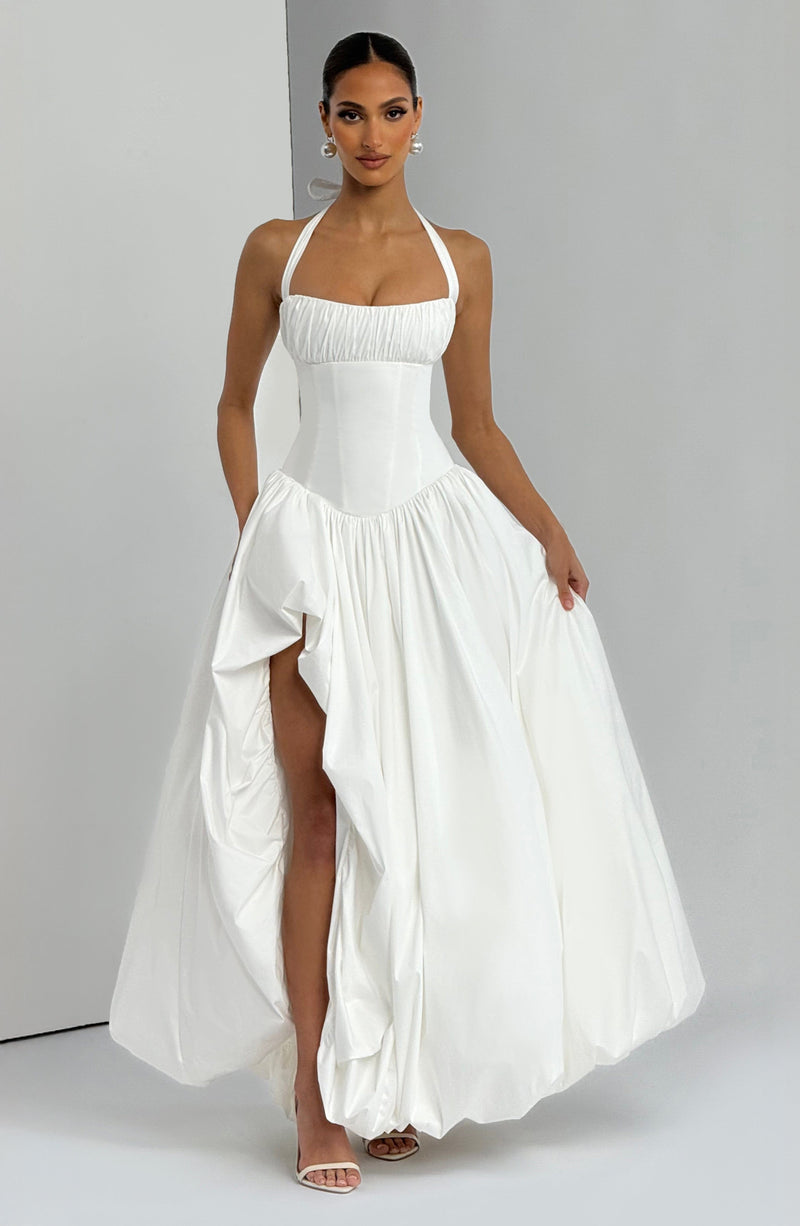 keira maxi dress KEIRA Linen Maxi Dress