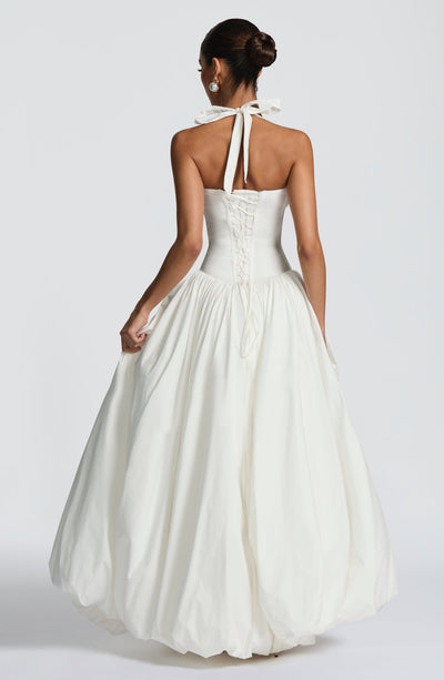 White Maxi Dress - Keira Maxi Dress - Ivory
