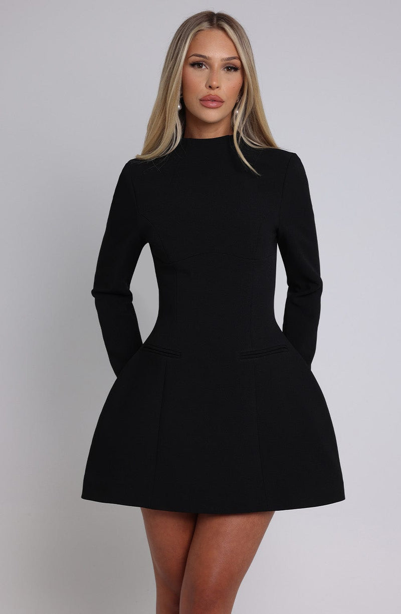 Kelly Mini Dress - Black Babyboo Fashion Kelly Mini Dress - Black Babyboo Fashion