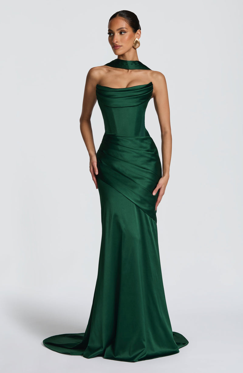 babyboo green dress Green Maxi Dress - Kensington Maxi Dress - Emerald