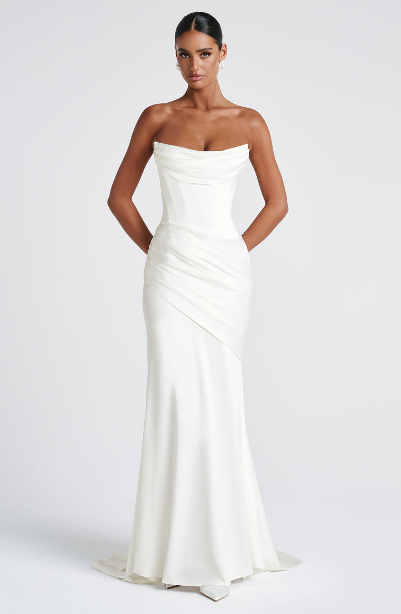 Kensington Maxi Dress | Ivory | Babyboo Fashion Kensington Maxi Dress | Ivory | Babyboo Fashion