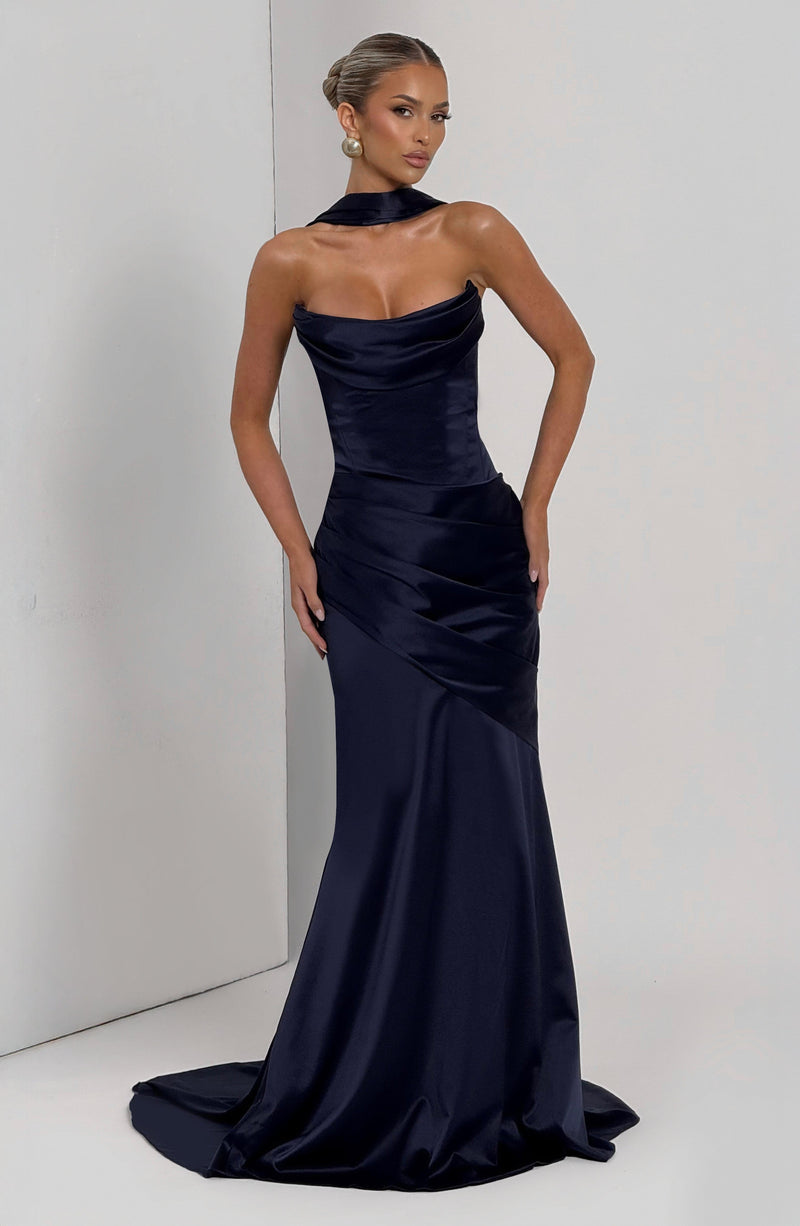 babyboo navy blue dress Helen Maxi Dress