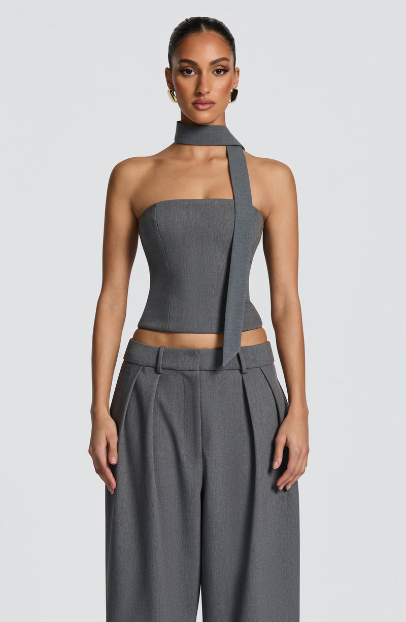 Kerry Top - Grey Marl Tops Babyboo Fashion Premium Exclusive Design