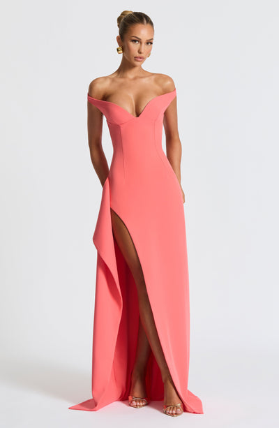 Khalesia Maxi Dress - Coral Pink Khalesia Maxi Dress - Coral Pink