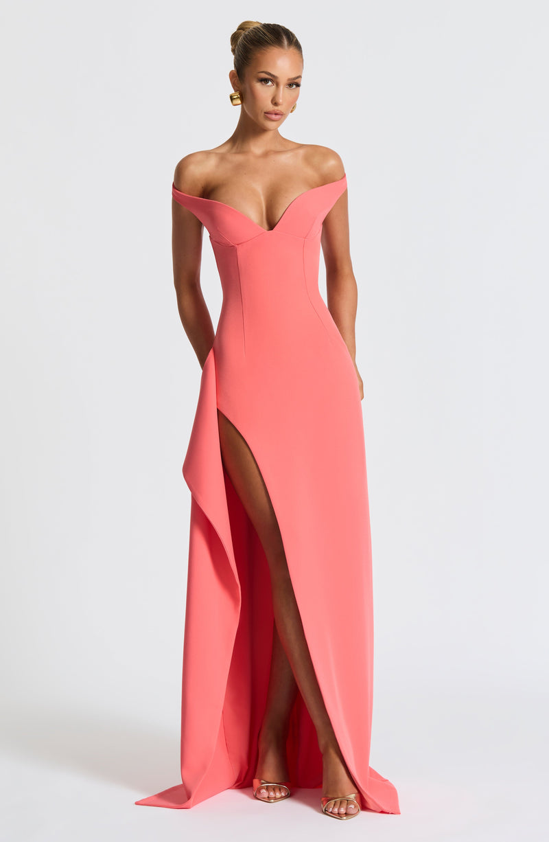 Khalesia Maxi Dress - Coral Pink Khalesia Maxi Dress - Coral Pink