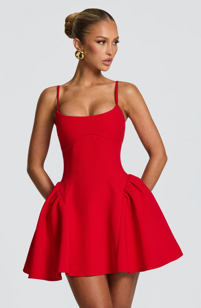 Babyboo Kiah Mini Dress in Red Size XS