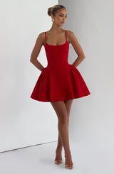 Kiah Mini Dress - Red Dress Babyboo Fashion Premium Exclusive Design
