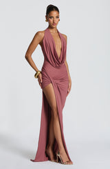 Kingsley Maxi Dress - Rose Brown Dress Babyboo Fashion Premium Exclusive Design