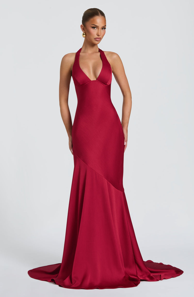 green emerald velvet dress Kirsten Gown