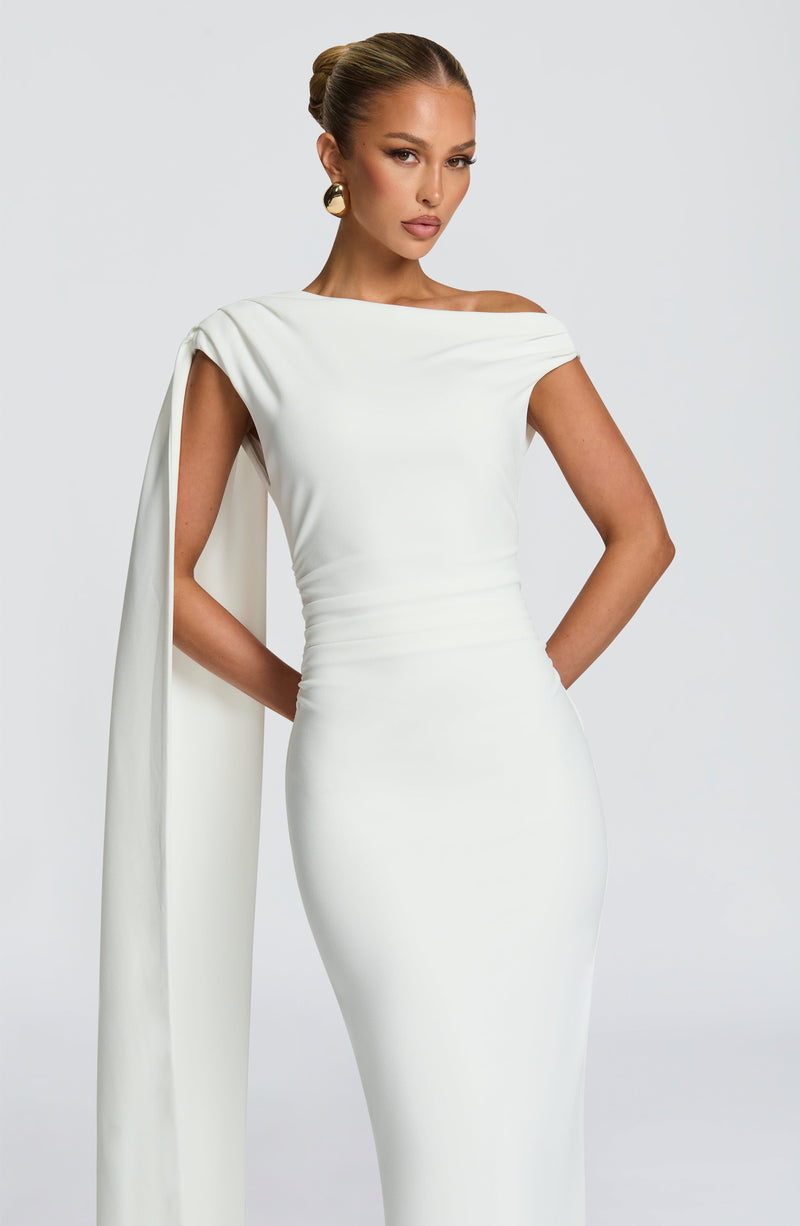 Kylie Midi Dress - Ivory Dress Babyboo Fashion Premium Exclusive Design