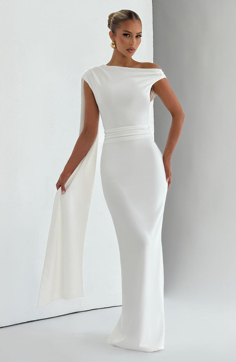 Kylie Midi Dress - Ivory Dress Babyboo Fashion Premium Exclusive Design