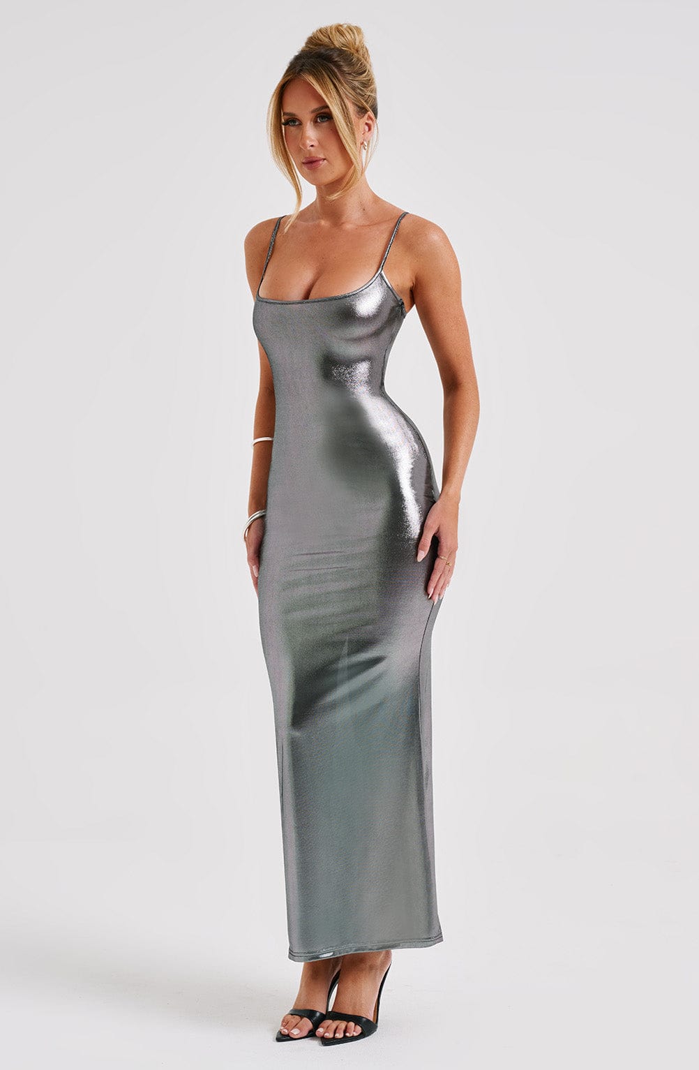Kyranni Maxi Dress Gunmetal BABYBOO