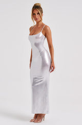 Kyranni Maxi Dress - Silver Dress Babyboo Fashion Premium Exclusive Design