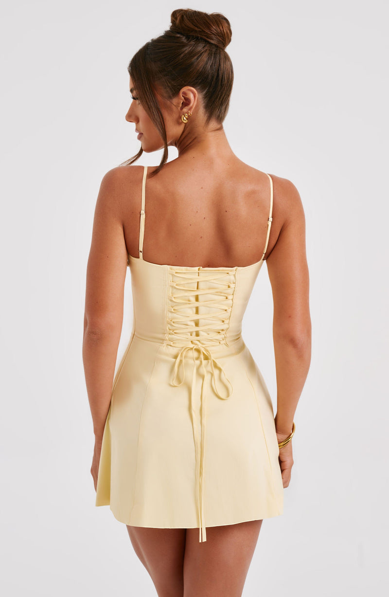 Lacey Mini Dress - Lemon Lacey Mini Dress - Lemon