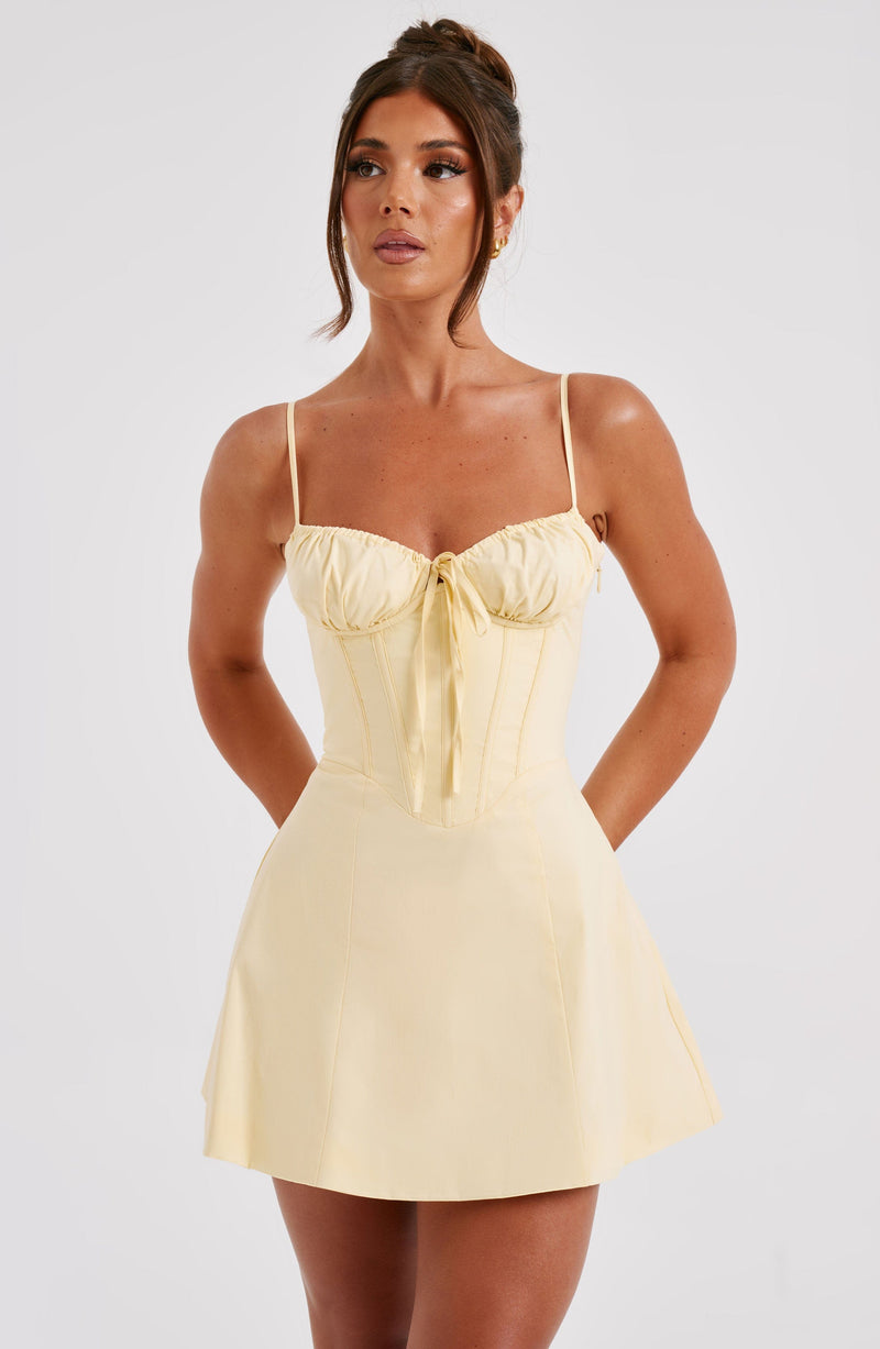Lacey Mini Dress - Lemon – BABYBOO
