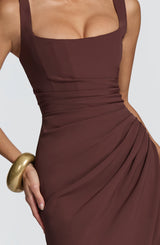 Laleh Maxi Dress - Plum Brown