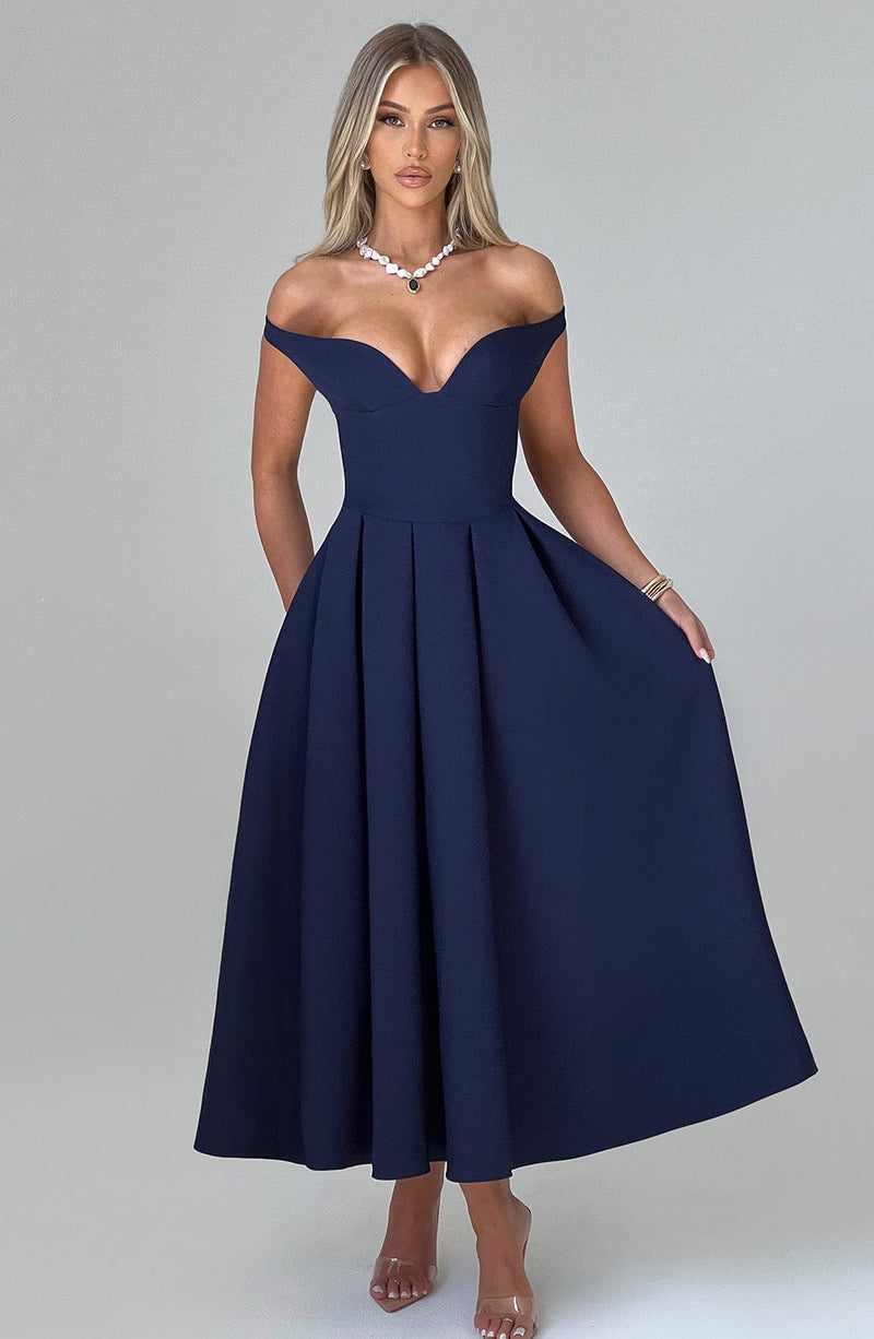 etta maxi dress navy Etta Midi Dress CurvySweet