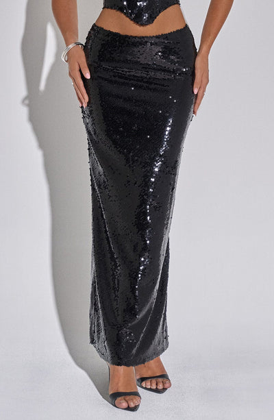 Larisa Maxi Skirt - Black Skirt Babyboo Fashion Premium Exclusive Design