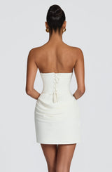 Lauren Mini Dress - Ivory Dress Babyboo Fashion Premium Exclusive Design