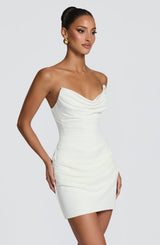 Lauren Mini Dress - Ivory Dress Babyboo Fashion Premium Exclusive Design