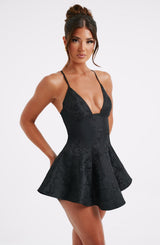 Leila Playsuit - Black Playsuit Babyboo Fashion Premium Exclusive Design