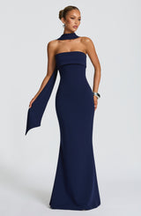 Leura Maxi Dress - Navy Dress Babyboo Fashion Premium Exclusive Design