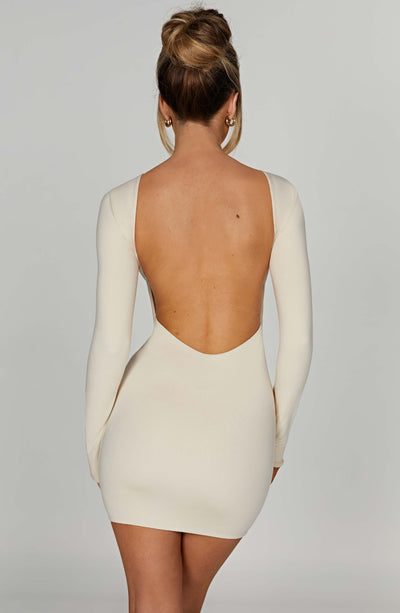 Liana Mini Dress - Cream Dress Babyboo Fashion Premium Exclusive Design