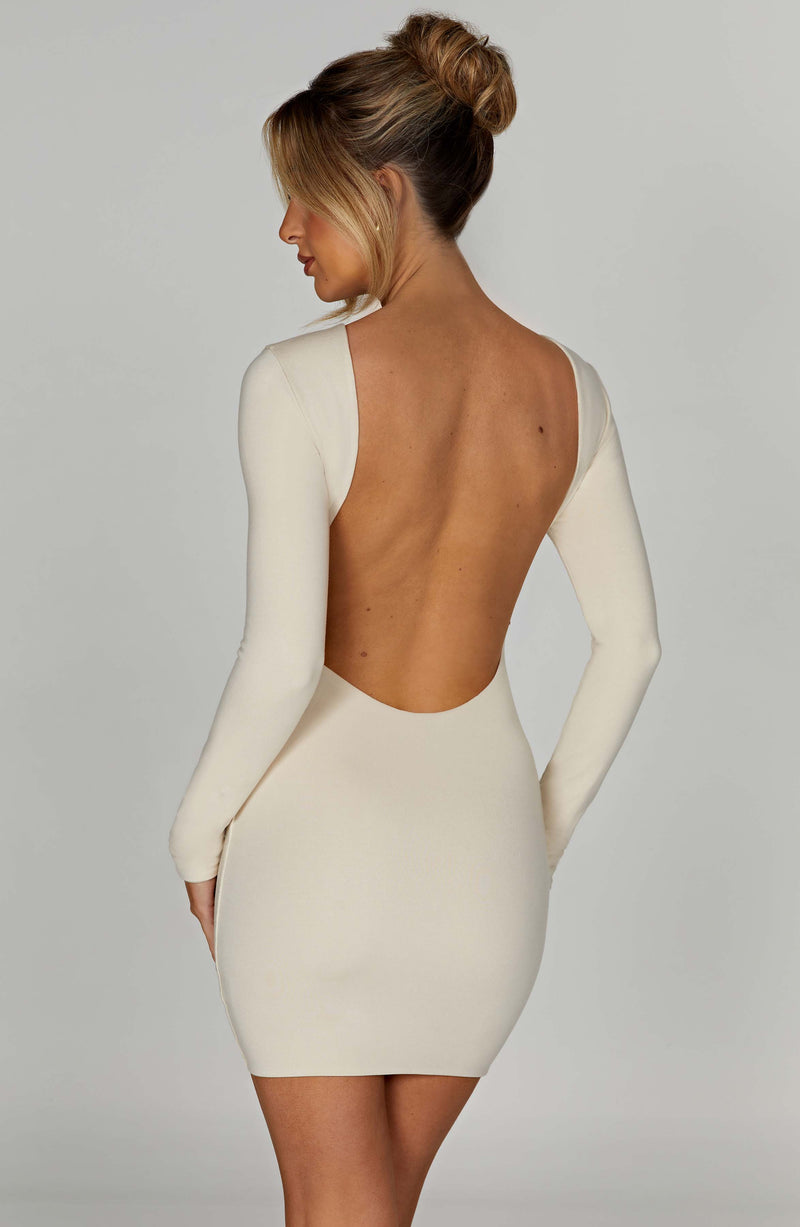 Liana Mini Dress - Cream Dress XS Babyboo Fashion Premium Exclusive Design