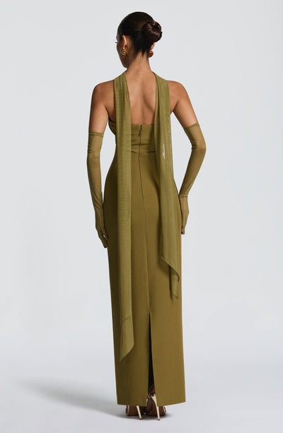 Lindsey Maxi Dress - Deep Olive Lindsey Maxi Dress - Deep Olive